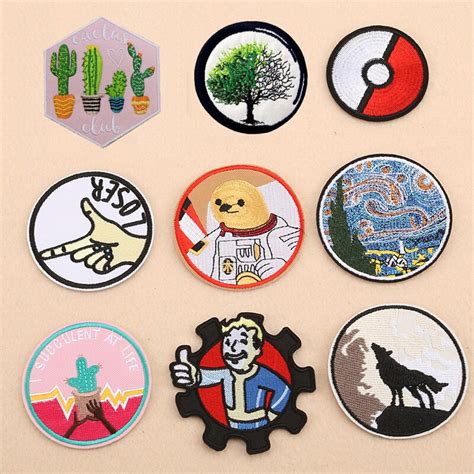 1pcs mixture patch for clothing iron on embroidered sew applique cute patch fabric badge garment