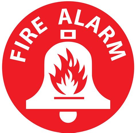 Fire Alarm Floor Safety Sign 12 X 12 Circular Decal