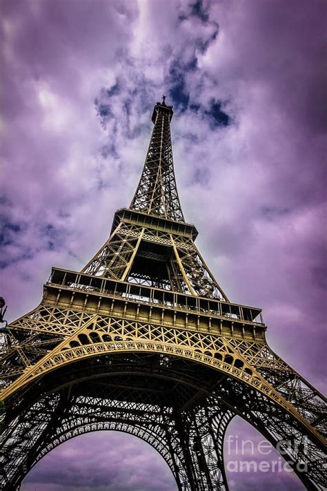 Eiffel Tower And Purple Sky Paris Photograph By Liesl Walsh