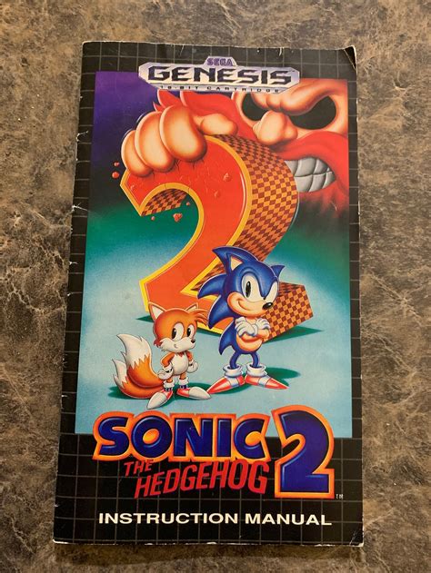 Sonic The Hedgehog 2 Sega Genesis Instruction Manual Only Etsy