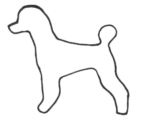 Outline Of Poodle In A Puppy Clip Pdf Format