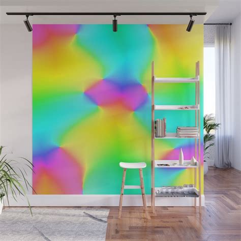 Bright Rainbow Abstract Design Wall Mural By Kelseylovelle Society6