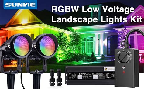 Sunvie Rgbw Low Voltage Landscape Lighting Kit With Transformer And