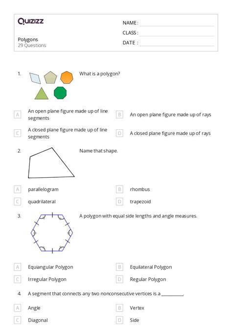 50 Regular And Irregular Polygons Worksheets For 10th Grade On Quizizz