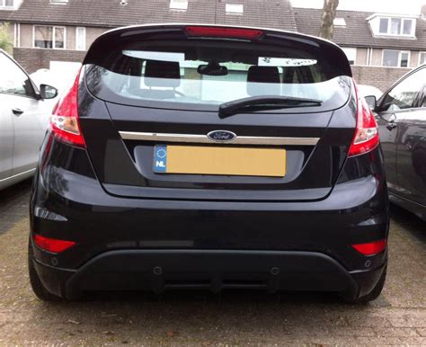 Ford Fiesta Mk7 Panther Black Cleaned Rear With The Sport Rear Diffusor