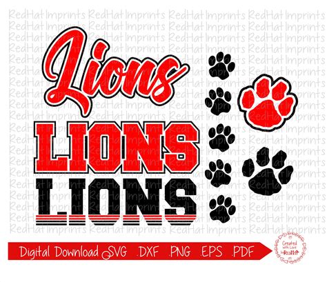 Lion Svg Lions Svg Lion Lions Script Full Block Text Etsy