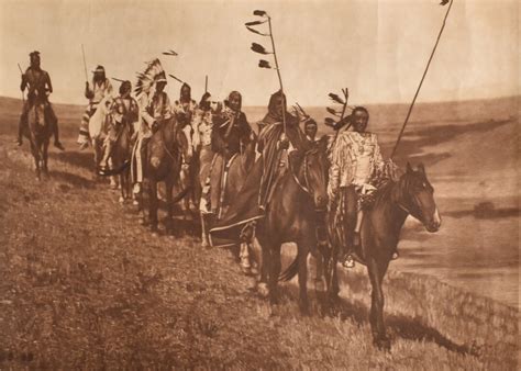 Vintage Photogravure By Edward S Curtis Titled On The War Path Etsy