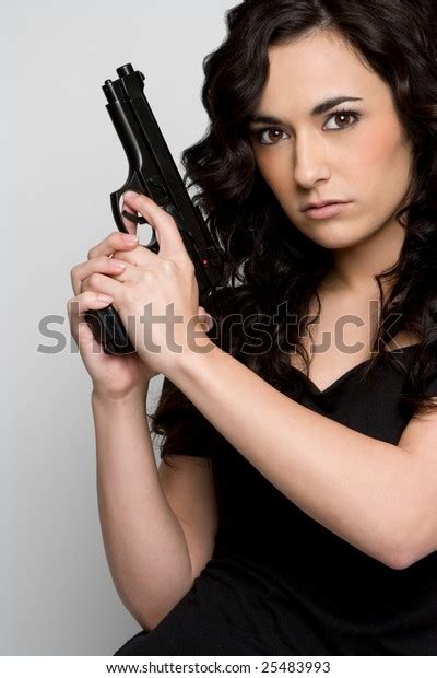 Woman Holding Gun Stock Photo 25483993 Shutterstock