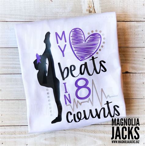 my heart beats in 8 counts cheerleader 8 counts cheer shirt dance mom ts dance teacher