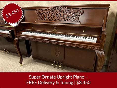 Super Ornate Upright Piano Free Delivery And Tuning 3450 Daves