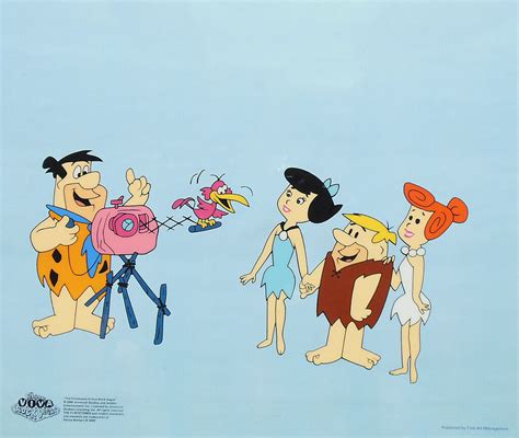 Flintstones Animation Art Sericel Cel Fred Wilma Barney Betty Photo