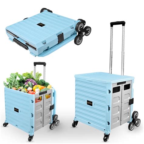 Buy Foldable Utility Cart With Wheels Stair Climbing Collapsible
