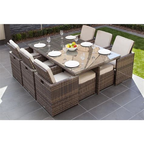 Both sophisticated and refined, this set creates an alluring. DIRECT WICKER Malta Variegated Brown 11-Piece Wicker ...
