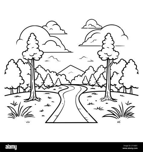 Bow Arrow Direction Sign Coloring Page For Kids Stock Vector Image