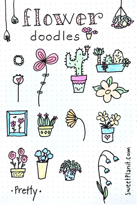 Easy And Fun To Draw Flower Doodles For Your Bullet Journal Or Planner