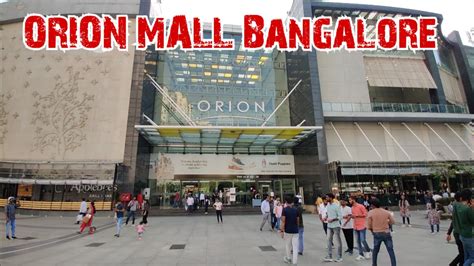 Orion Mall In Bangalore Bangalore Orion Mall Shopping Mall Orion