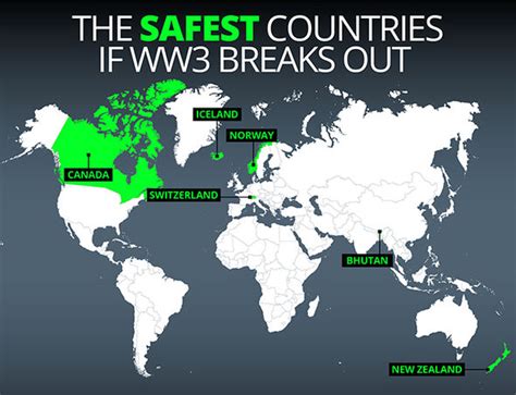 world war three safest countries to hide and survive during nuclear attack travel news