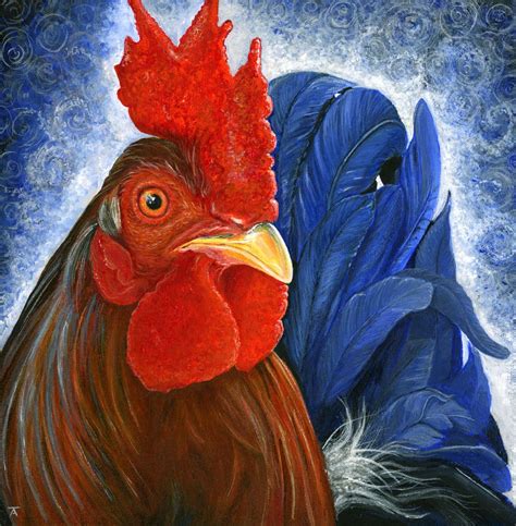 Rooster Front View Rooster Painting Chicken Art Rooster Art