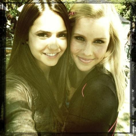 Nina Dobrev And Claire Holt Of The Vampire Diaries Vampire Diaries