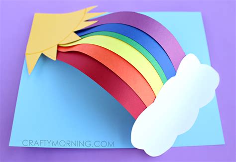 3d Paper Rainbow Kids Craft Crafty Morning