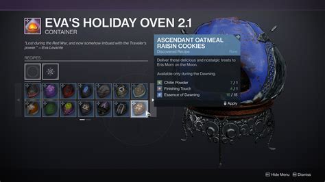 destiny 2 dawning 2021 guide all holiday oven recipes