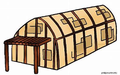 Longhouse Longhouses Iroquois Woodlands Eastern Clipart Clip