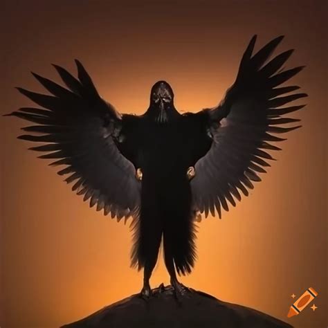 Artistic Depiction Of A Human Crow Hybrid In A Desert On Craiyon