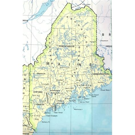 Show A Map Of Maine Map Of World