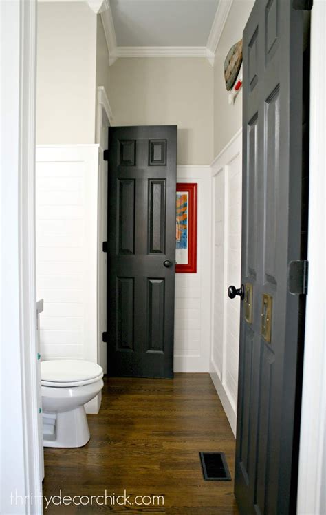 How to Paint White Interior Doors Black | Thrifty Decor Chick | Thrifty