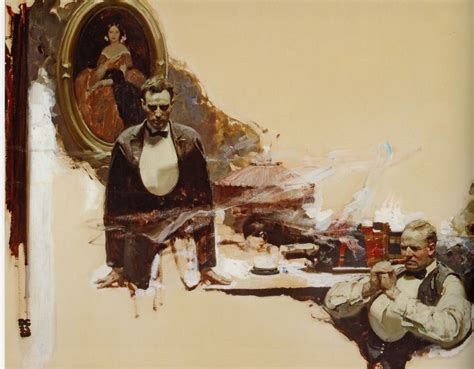 A Painting Of Two Men Sitting Next To Each Other