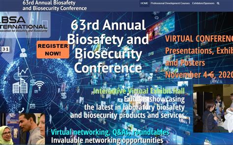 Absa 63rd Annual Biosafety And Biosecurity Conference 2020 Biorisksg
