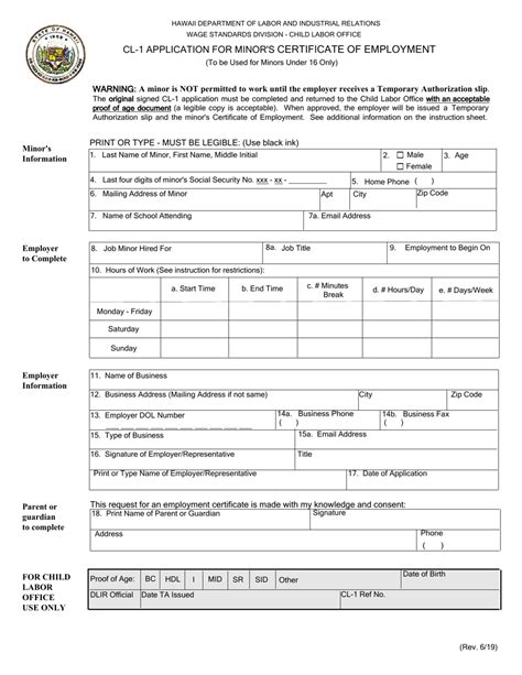 Form Cl 1 Fill Out Sign Online And Download Fillable Pdf Hawaii
