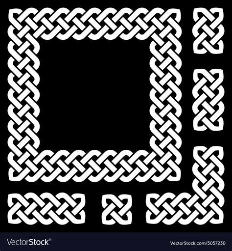 Celtic Knot Frame And Design Elements Royalty Free Vector