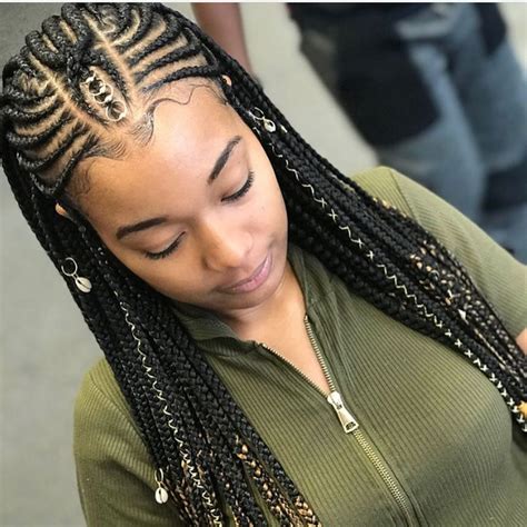 An easier and faster method to install crochet braids with no cornrows. Modern design for cornrows hairstyle, Box braids | Fulani ...