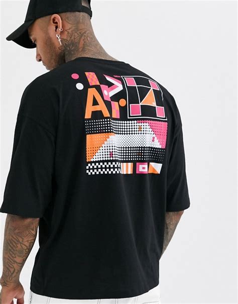 Asos Design Oversized T Shirt With Abstract Back Print Asos