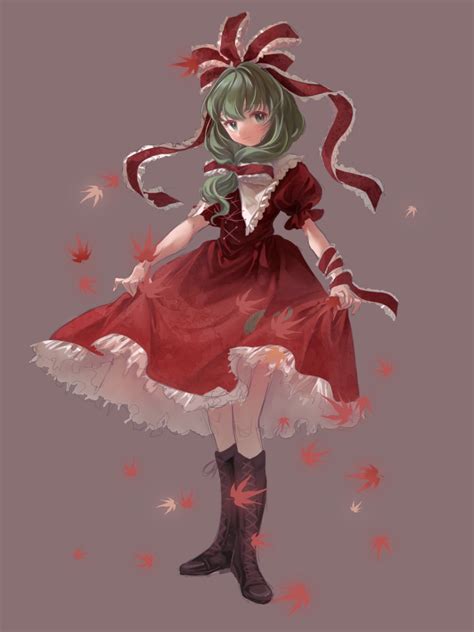 80isiiii Kagiyama Hina Touhou Absurdres Commentary Request Highres 1girl Autumn Leaves