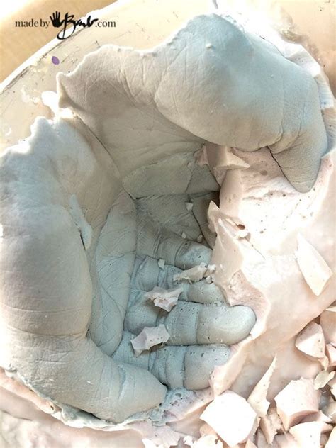 DIY Life Cast Concrete Hands - Made by Barb - Alginate Life cast