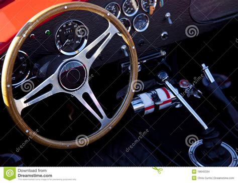 Classic Sports Car Interior Stock Photo Image Of