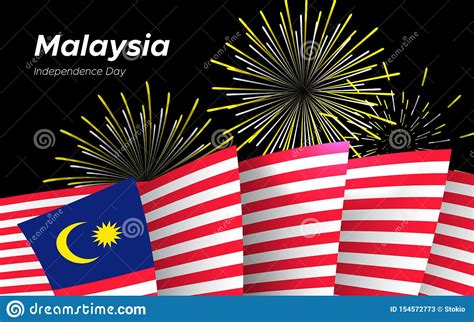 Independence day in the usa is always observed on july 4, unless that date falls on a sunday, in this case it is observed on the following day. Malaysia Independence Day stock vector. Illustration of ...