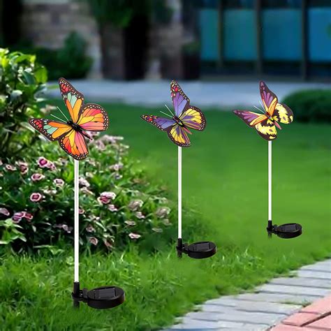 Solar Garden Butterfly Lights Outdoor Decor Woohops