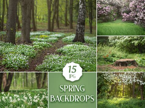 15 Spring Backdrops Digital Photo Backgrounds For Photoshop Etsy