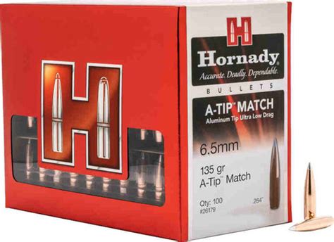 Hornady A Tip Match Bullets 65mm Caliber 135 Grain Sample Pack