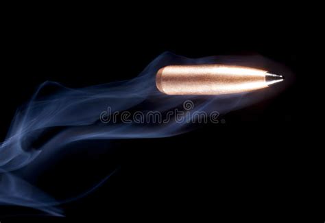Speeding Bullet Stock Image Image Of Orange Ammo Black 12795947