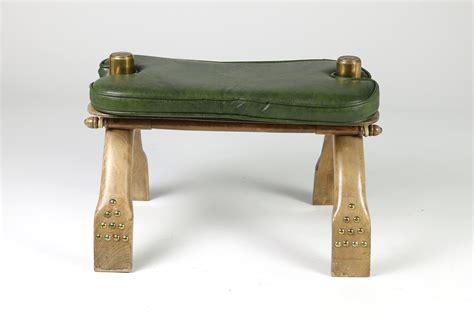 $69.0 vintage egyptian leather middle eastern camel saddle stool seat antique. 20th century wood, etched brass & leather Egyptian camel ...