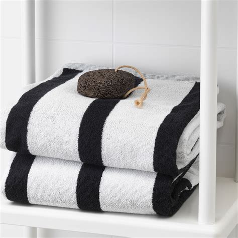 KINNEN KINNEN Bath Towel White Black X Cm IKEA Indonesia