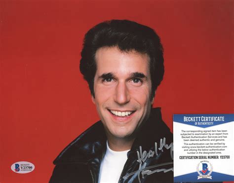 Henry Winkler Signed Happy Days 8x10 Photo Inscribed Healthy