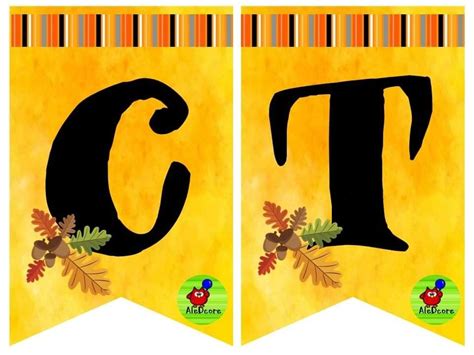 Decorated Letters C And T With Leaves