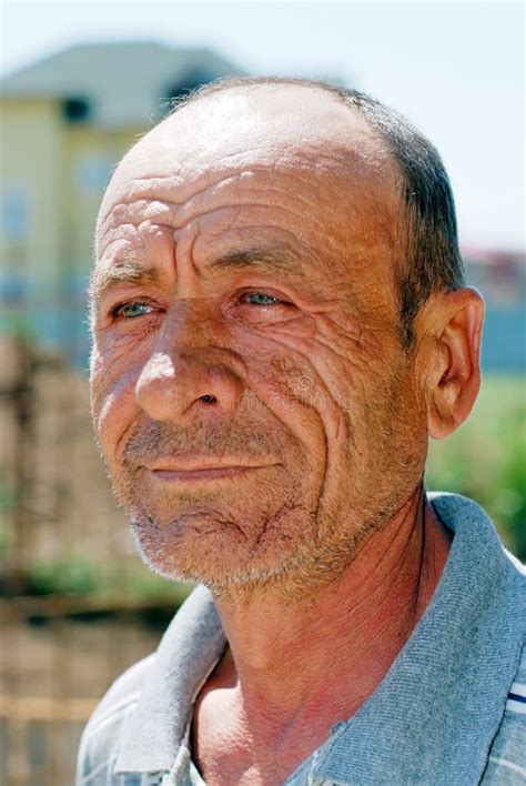 Old Wrinkled Man Stock Image Image Of Serious Smiling 6654113