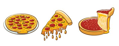 Pepperoni Pizza Slice Vector Illustration Isolated On
