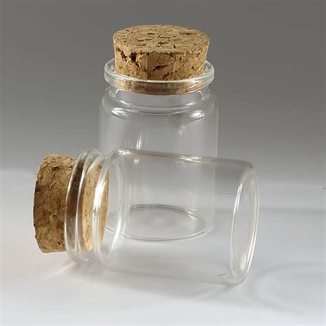 135 Pcs 35ml Clear Empty Sample Vials Glass Bottles With Corks Jars